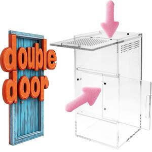 Acrylic Durable Eco-Friendly <strong>Reptile</strong> Enclosure Spider <strong>Terrarium</strong> Transparent Habitat for Tarantulas Lizards Snails <strong>Reptiles</strong> - Product Image 3