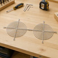 Grille de protection en fil métallique pour ventilateur avec trous de fixation pour unités de refroidissement industrielles, tailles sur mesure
