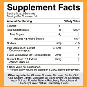 <strong>Sea</strong> <strong>Moss</strong> Gummies Organic Burdock Root Gummies <strong>Sea</strong> <strong>Moss</strong> and Bladder Wrack Gummies <strong>Sea</strong> <strong>Moss</strong> Raw Supplement - Product Image 2