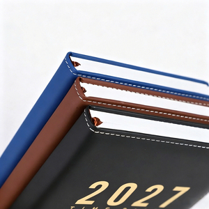 Agenda 2027 <span class=keywords><strong>en</strong></span> cuir PU de qualité supérieure avec boucle métallique audacieuse, surpiqûres contrastées et carnet de planification d'affaires haute capacité - Product Image 3