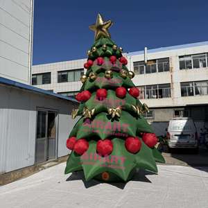 Inflatable cây 4M 5m cao Inflatable Xmas cây trang trí thổi phồng đỏ bóng vàng Bowknot Cây Sao cho Giáng sinh - Product Image 6