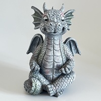 Statue de dragon en résine peinte à la main, figurine animalière lisant un livre, sculpture pour la maison, le bureau, la bibliothèque, la décoration de jardin