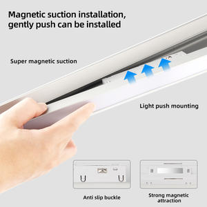 Système d'éclairage sur <span class=keywords><strong>rail</strong></span> <span class=keywords><strong>magnétique</strong></span> moderne en aluminium blanc TmallGenie LED dimmable avec <span class=keywords><strong>rail</strong></span> <span class=keywords><strong>magnétique</strong></span> ultra fin - Product Image 4