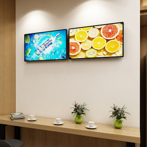 Écran publicitaire numérique LCD intérieur ultra-fin de 75 pouces, avec animation de texte et graphiques OEM, pour centre commercial, mur vidéo 65 - Product Image 2