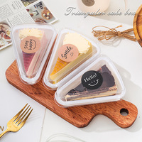 Boîte à gâteau triangulaire transparente de qualité alimentaire, conteneur jetable pour mousse et dessert, pour boulangerie, pâtisserie, emballage à emporter