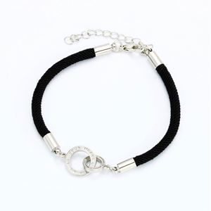 New Double <b>Ring</b> <b>Couple</b> Bracelets Men and Women Commemorative Gifts Wild Interlocking Bracelet Hand-woven Hand Rope - Product Image 4