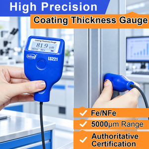 Jauge d'épaisseur de revêtement numérique Linshang LS221 avec plage de 0-5000μm pour l'inspection des revêtements en poudre et des surfaces métalliques - Product Image 4