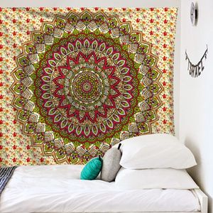 Tapisserie Murale Textile Indienne Faite Main – Gujrati, Motif Floral Avec Miroirs, 1,4x1,4 Pieds