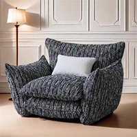 Donna 2026 Französischer Stil Baumwoll-Leinen-Stoff Serlia Sofa Wohnzimmer Kleine Wohnung Einzelsitz Gerade Reihe Freizeit-Liegestuhl