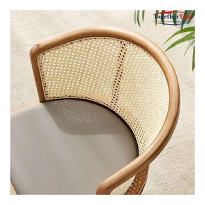 Ensemble table et chaises en rotin tressé pour petits espaces, plateau rond en bois, chaises d'appoint en rotin naturel pour petites salles de séjour - Product Image 4