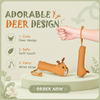 Veilleuse LED d'urgence pour bébé en forme de cerf, mini lampe torche rechargeable en silicone USB pour enfants, lumière blanc chaud, garantie 1 an pour les enfants