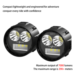 Ferei IM11 65W LED Faros Antiniebla Delanteros Pequeños para Motocicletas, Amarillo, Foco Más Brillante, Uso <span class=keywords><strong>Seguro</strong></span>, IP68, Aluminio, Luces Auxiliares DRL - Product Image 3