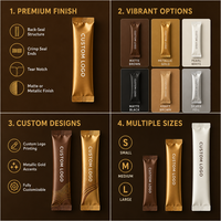 Sachet de miel cru imprimé sur mesure, scellé à l'arrière, qualité alimentaire, pochette plastique thermoscellable, emballage individuel pour miel liquide