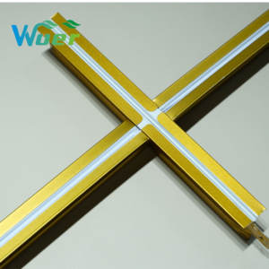 Profilé en T moderne en or pour plafond, pour plaques de plâtre et plaques de gypse, en acier, haute résistance, étanche - Product Image 5