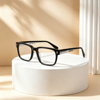 FD5672 Montures optiques carrées surdimensionnées en acétate pour hommes, style professionnel, Monturas De Acetato