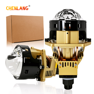 Chenlang Super brillante 130W Bi-LED proyector lente coche faro Retrofit Kit 3 pulgadas con dos láser sin pérdidas para H4 LED faros - Product Image 1
