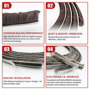 Bande d'étanchéité résistante aux intempéries et durable OLATEC, bande en caoutchouc auto-adhésive anti-âge pour portes et fenêtres extérieures - Product Image 4