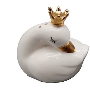 Conception créative de luxe cygne avec <span class=keywords><strong>couronne</strong></span> en or maison <span class=keywords><strong>d</strong></span>écorative éléphant céramique artisanat ornements <span class=keywords><strong>d</strong></span>écoration de la maison pour artisanat cadeau - Product Image 1