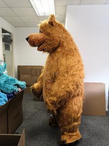 Disfraz personalizado para caminar, disfraz <span class=keywords><strong>de</strong></span> Mascota <span class=keywords><strong>de</strong></span> oso <span class=keywords><strong>de</strong></span> pelo largo <span class=keywords><strong>inflable</strong></span>, disfraces <span class=keywords><strong>de</strong></span> oso pardo <span class=keywords><strong>de</strong></span> animales <span class=keywords><strong>de</strong></span> dibujos animados para <span class=keywords><strong>alquiler</strong></span> - Product Image 3