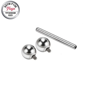 <span class=keywords><strong>Piercing</strong></span> en titane Freya : barre droite pour <span class=keywords><strong>langue</strong></span>, téton, hélix, cartilage d'oreille – Bijou long industriel pour femmes et hommes - Product Image 3