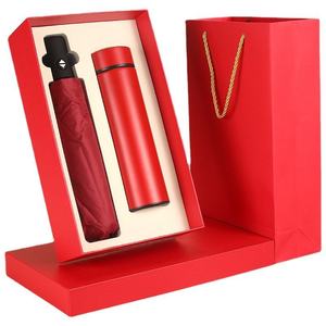 2025 Manufacturer Customizable Logo Luxury Stainless Steel Insulated Cup Gift Box Silk Screen Printed Umbrella for Graduation