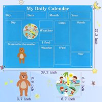 Robe préscolaire émotion météo saison jours de la semaine montessori sensoriel feutre activité calendrier histoire planche pour enfants