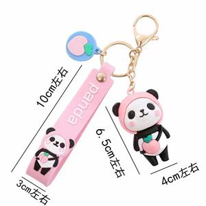Llavero de Panda de PVC de Alta Calidad, Bonito y de Dibujos Animados, Colgante para Bolsa, Anillo de Goma Suave Personalizado para Regalo Creativo - Product Image 5