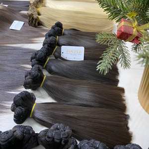 Vente en gros de haute qualité, extensions de cheveux vierges super doublement étirées, extension de cheveux à trame de couleur naturelle - Product Image 6
