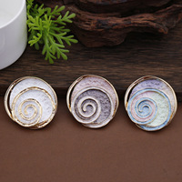 TX30 Pince à foulard martelée en émail à motif spirale artistique en relief, sans trou, Iman Espiral, Accessoires pour Abaya, Spirale Broche