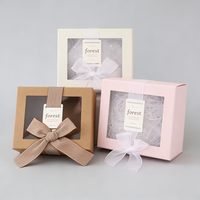 Caja de Regalo de Cartón de Lujo Personalizada con Tapa y Ventana para Regalos de Boda y Cumpleaños, Empaque Personalizado