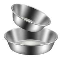 Lot de 2 assiettes à sauce en acier inoxydable 304, style coréen, pour condiments, accompagnement de sushi