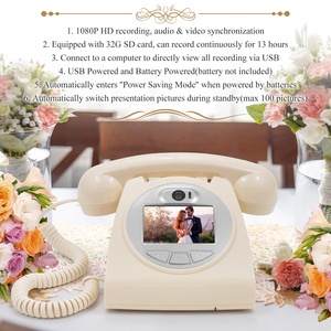 Fournitures de fête de remise des diplômes de mariage 1080P <span class=keywords><strong>Video</strong></span> & Audio Guest Book Phone <span class=keywords><strong>Video</strong></span> Audio Greeting Message <span class=keywords><strong>Recorder</strong></span> - Product Image 6