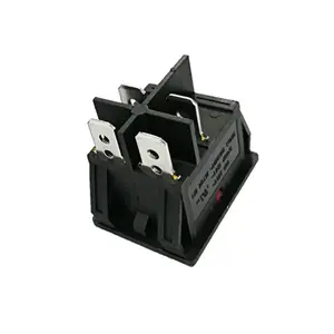 DEWO HS9 4 Pins Rocker Switch Double Pole Single Actuator Boat Switches 20A 250V Illuminated Switch For Machines
