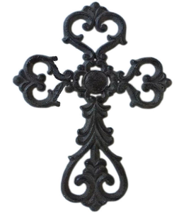 Croix murale en métal chrétienne, en fonte, faite à la main, design moderne et écologique pour la décoration de la maison - Product Image 6