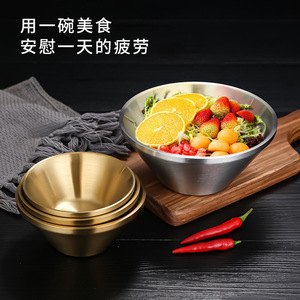 Korean V Shaped Bowl 304 Stainless Steel Stackable Conical Bowl For Dessert Salad Kimchi Ramen - Product Image 4