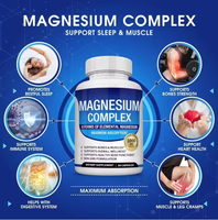 Complément alimentaire de magnésium complexe de qualité alimentaire en capsules - Améliore la mémoire et favorise un meilleur sommeil