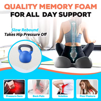 Nouvel arrivage : Coussin de siège ergonomique orthopédique en mousse à mémoire de forme OEM ODM pour chaise de bureau avec découpe pour le coccyx