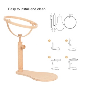 21cm Wood <strong>Embroidery</strong> <strong>Frame</strong> Wooden Tambour Hoop Cross Stitch <strong>Frame</strong> High Adjustable Desktop <strong>Frames</strong> - Product Image 6