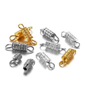 Connecteur de bracelet en spirale, boucle en métal plaqué argent et or, rectangle pour la fabrication de bracelets, accessoires de bijouterie AC0572 - Product Image 4