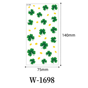 Autocollant de tatouage temporaire pour la Saint-Patrick, imperméable, motif trèfle, pour fête, enfants, amusant - Product Image 2