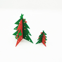 Kits d'artisanat pour enfants avec des motifs de Père Noël et de rennes, arbres de Noël en peluche faits à la main et écologiques