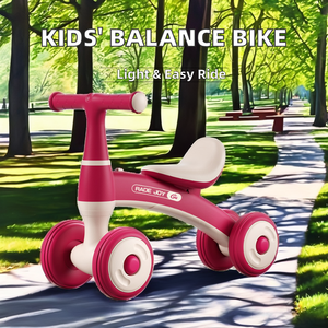 Новый модный легкий четырехколесный балансировочный велосипед-каталка 3-в-1 из пластика для детей 0-3 месяцев, без педалей - Product Image 5