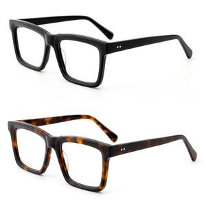 <span class=keywords><strong>2026</strong></span>年サンレイ新作高級デザイナーフレーム光沢ブラックスクエアメガネ男女兼用高品質アセテート光学メガネメーカー - Product Image 4
