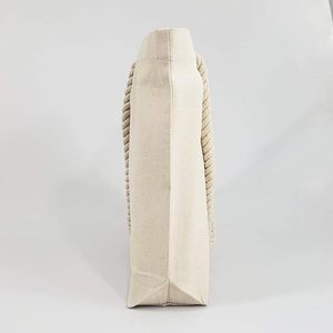 Sac fourre-tout réutilisable en toile de coton biologique grand format avec fermeture éclair, bouton et poignée en corde, idéal pour les mariages, les fêtes, le shopping et les voyages à la plage - Ventes Flash - Product Image 3