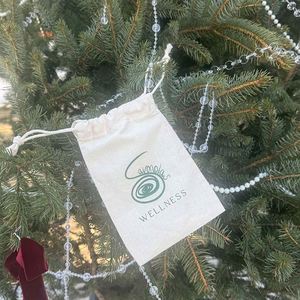 100% Organic Cotton Custom Logo Double <b>Drawstring</b> Bag Recyclable Biodegradable Eco-friendly Dust <b>Pouch</b> Bag - Product Image 1