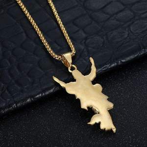 Collier pour homme en acier inoxydable 316, pendentif <span class=keywords><strong>de</strong></span> mode chrétien catholique, crucifix <span class=keywords><strong>de</strong></span> Saint Jude, zircon géométrique hip-hop - Product Image 5
