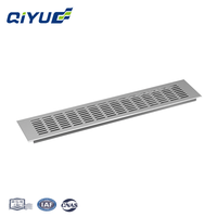Qiyue haute qualité évent en alliage d'aluminium 400*80mm panneau argenté sablé pour conduit plat pour système de conduit d'air