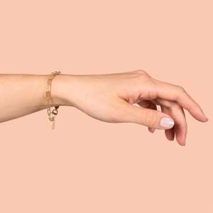 2023 nuevo estilo 14K joyería plata mujer pulsera grande Paperclip cadena pulsera - Product Image 2