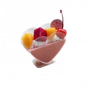 Disposable <b>Plastic</b> Cups Clear Portion Transparent Trapezoidal Food <b>Container</b> Jelly Yogurt Mousses Dessert Cups - Product Image 2