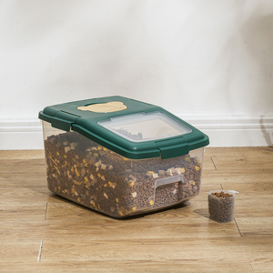 Pet Food Dog Storage Container 20 50 Lbs Collapsible Airtight Pet Dog Food Storage Container Box with Rolling Wheel